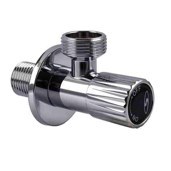 !Кран кутовий кераміка SOLOMON EXCLUSIVE 1/2″X3/4″ 989 CHROM ( 1шт.) Луцк