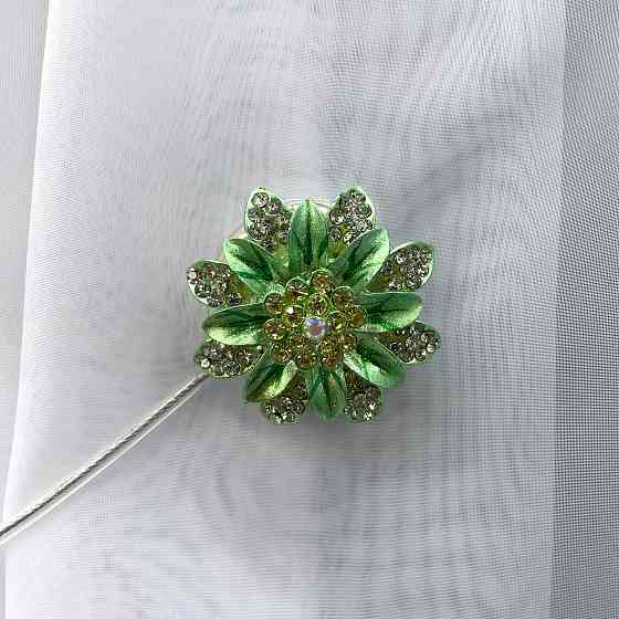 Магніти для штор та гардин "Flowers" набір 2 шт М'ятний (81-194) Київ