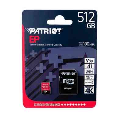 Карта пам'яті Patriot 512GB microSD class 10 UHS-I U3 (PEF512GEP31MCX) Вінниця