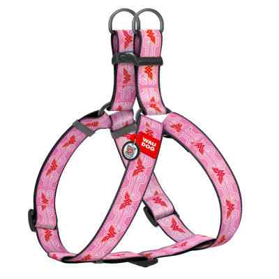 Шлей для собак WAUDOG Nylon с QR паспортом "Чудо-женщина 1" пластиковый фастекс XL (324-2015) Винница