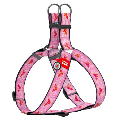 Шлей для собак WAUDOG Nylon с QR паспортом "Чудо-женщина 1" пластиковый фастекс XL (324-2015) Винница - изображение 1