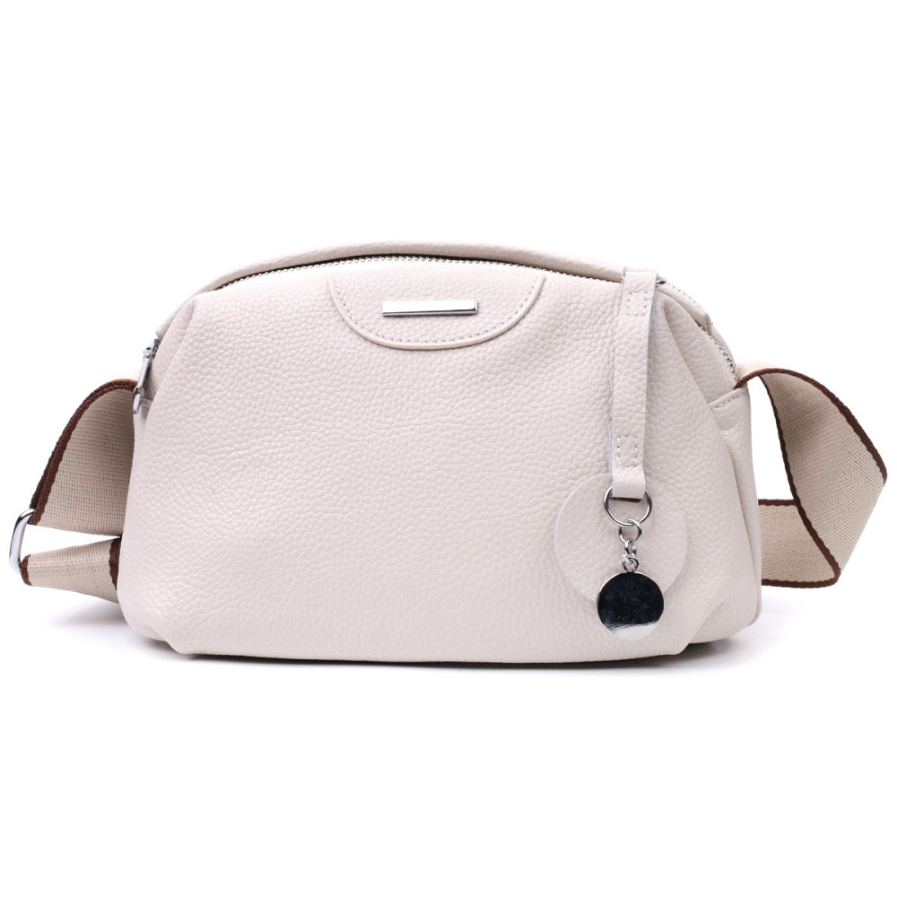 Элегантная сумка на два отделения из натуральной кожи Vintage 22593 Белый Киев - изображение 5