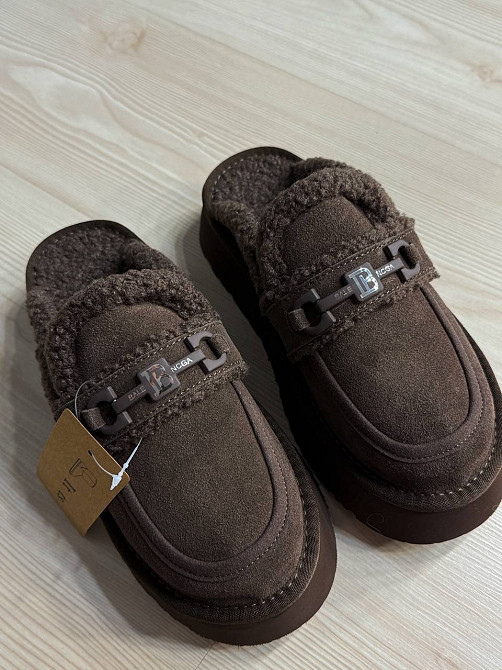 Уггі жіночі Itts 080-24 лофери капці на платформі з хутром коричневі, 37, 23,5 см Київ - фото 13