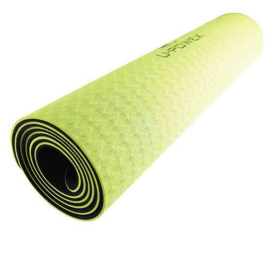 Коврик для йоги та фітнесу U-POWEX TPE Yoga mat Green/Black (183х61х0.6) Кам'янське
