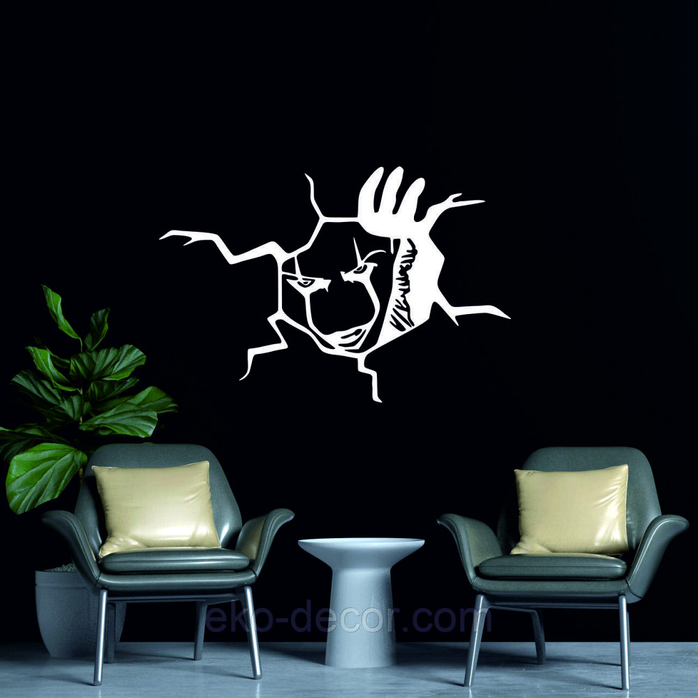 Декоративное настенное Панно «Клоун» Декор на стену 70*46 см, Белый Киев - изображение 2