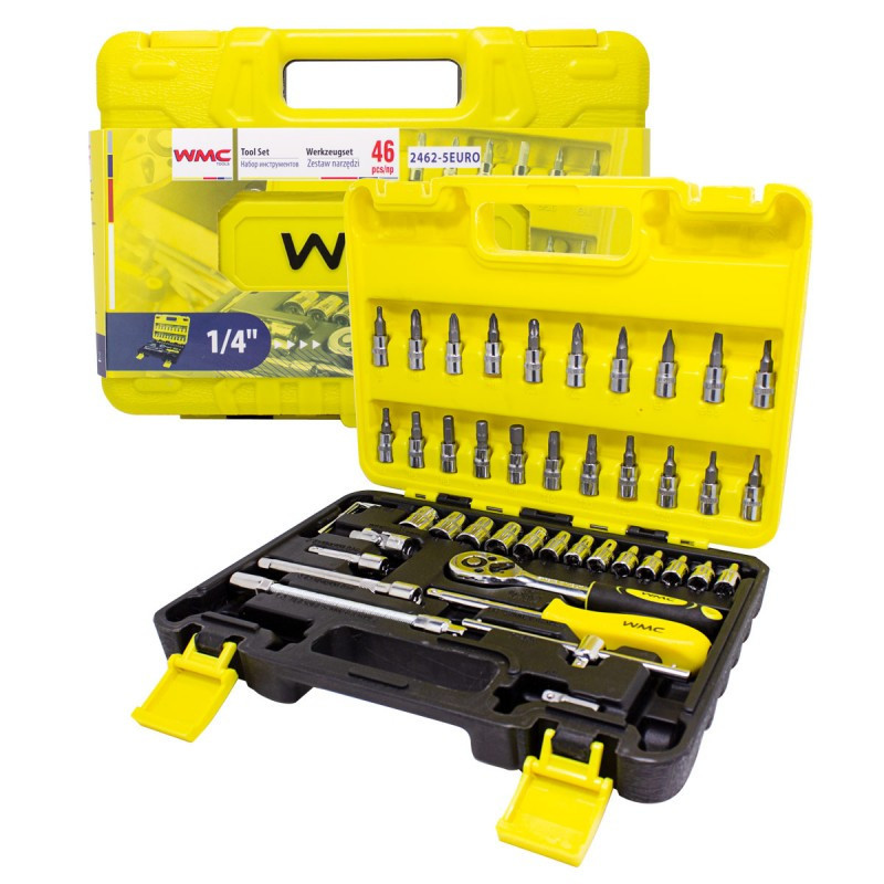 Набір інструментів 46 предметов 1/4'' (6гр.) WMC TOOLS WT-2462-5 EURO Одеса - фото 3