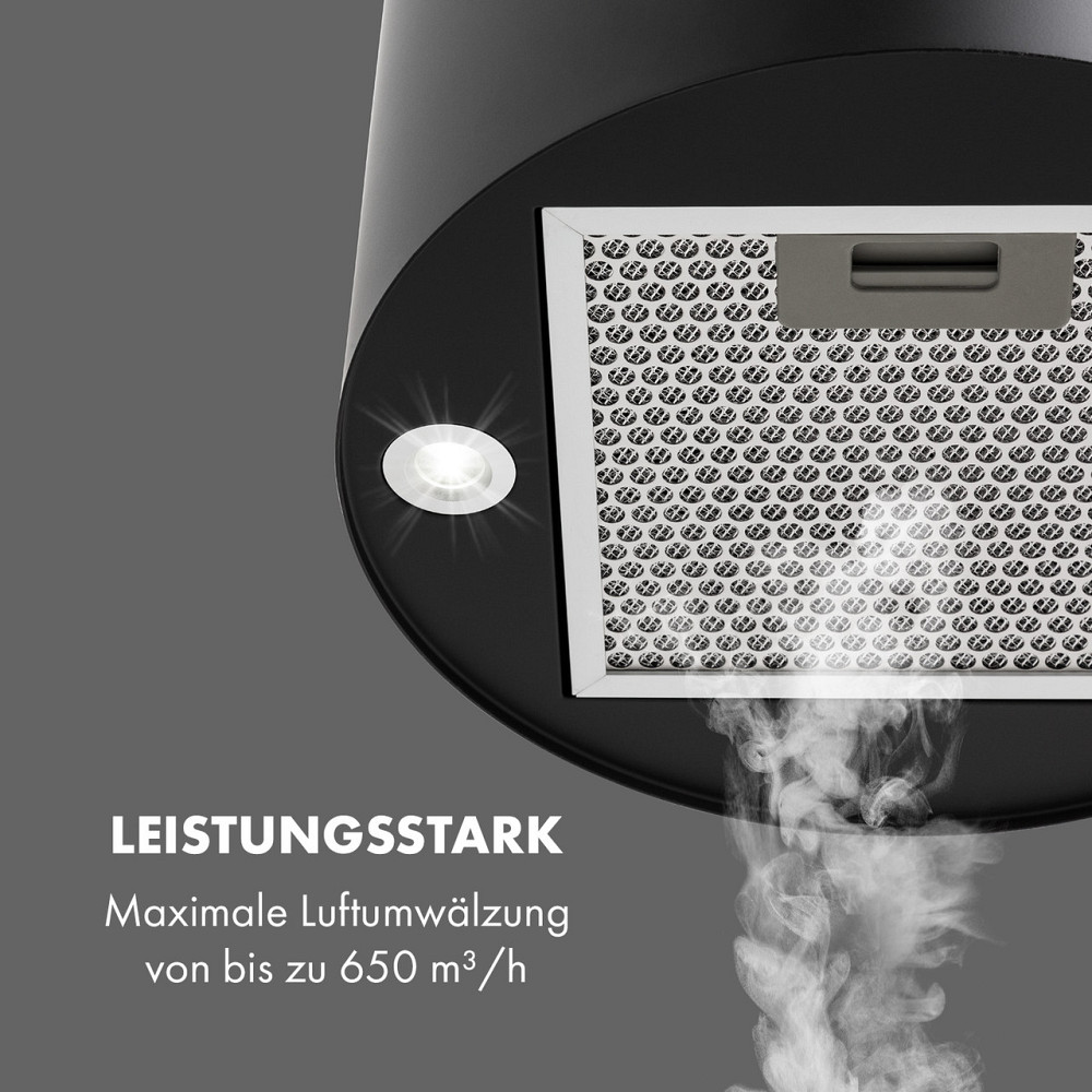 Острівна витяжка Beretta Ø35 см витяжка/рециркуляція 650 м3/год LED, включно з фільтром з активованим вугіллям, Рівне - фото 3