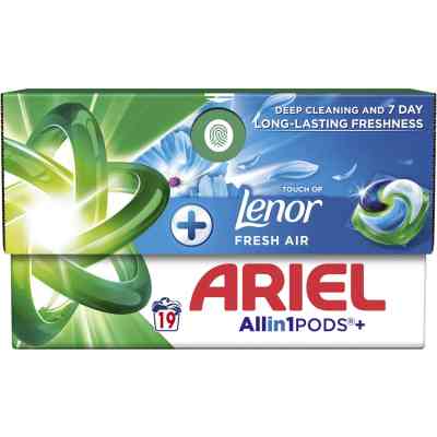 Капсули для прання Ariel Pods+ All-in-1 Touch of Lenor Дотик свіжого повітря Lenor 19 шт. (8700216765954) Вінниця