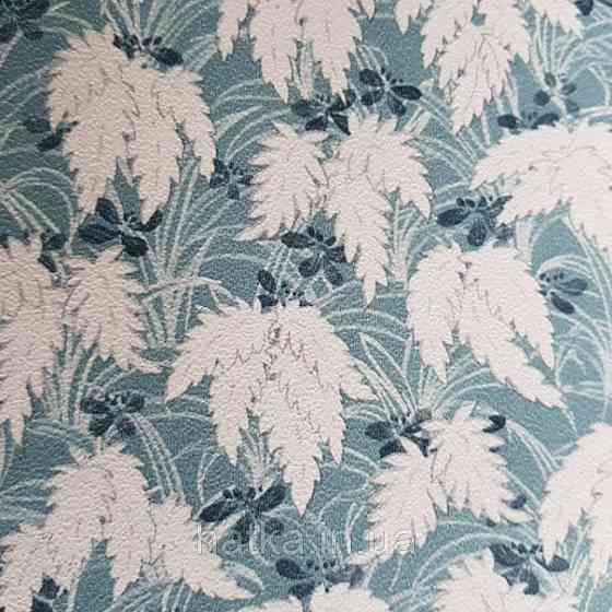 Шпалери флізелінові дитячі еко Lutece Tartine et Chocolat маленькі гілочки білі квіточки на бірюзовому Київ