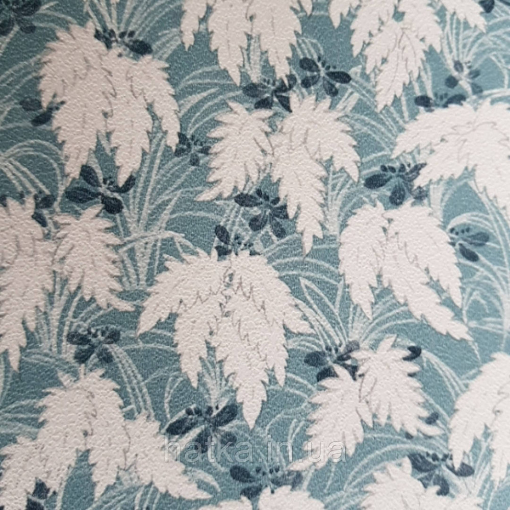 Шпалери флізелінові дитячі еко Lutece Tartine et Chocolat маленькі гілочки білі квіточки на бірюзовому Київ - фото 3