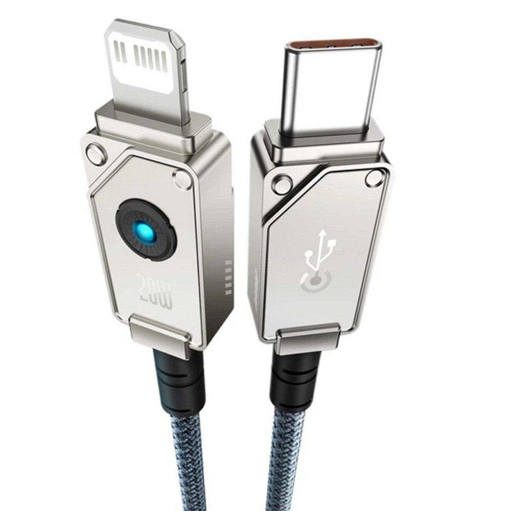 Кабель Type-C - Lightning Baseus Unbreakable Series для швидкого заряджання та передачі даних 20W 2m Stellar колір білий Одеса - фото 4