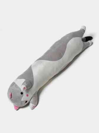 Іграшка обіймашка Кіт Батон, м'яка іграшка антистрес, подушка обіймашка, 70 см, Сірий Киев