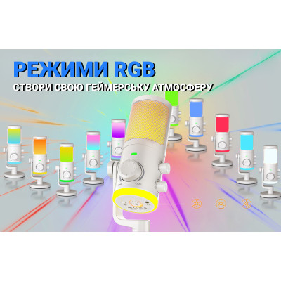 Микрофон Fifine AM6W USB White (AM6W) Винница - изображение 8