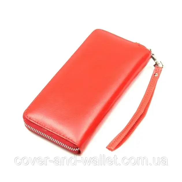 Красный кожаный женский кошелек на молнии Marco Coverna MC-7002-2 Киев - изображение 6