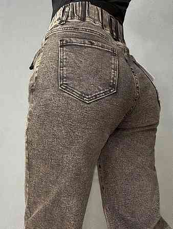 Джинсы женские Vanver 82099 MOM comfort талия на резинке со шнурком коричневые, коричневый, 30, 30, 86 см, 108 см Киев