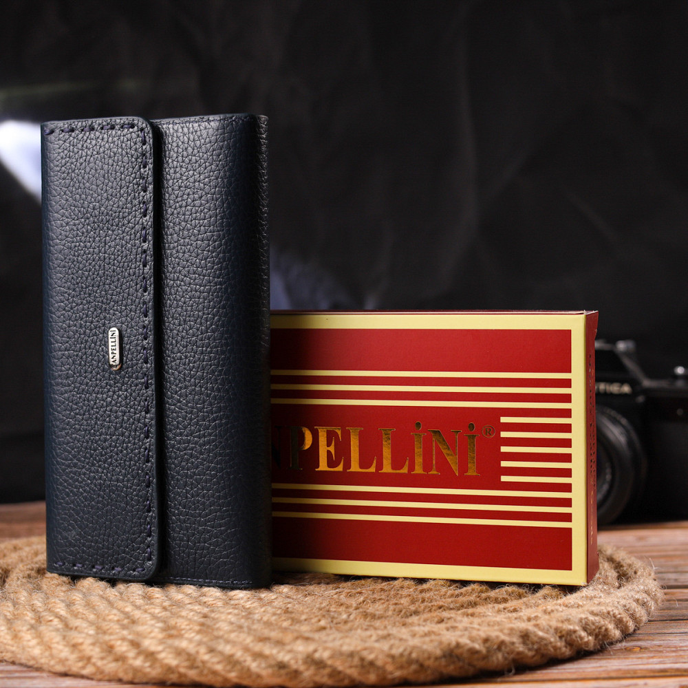 Зручний жіночий гаманець із натуральної шкіри CANPELLINI 21665 Синій Київ - фото 9