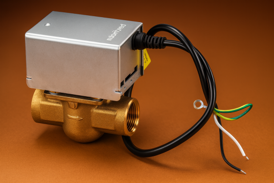 Моторизований зональний клапан 22 мм (2 порти, НЗ, 230 В) – аналог Honeywell V4043H, мідний корпус Київ