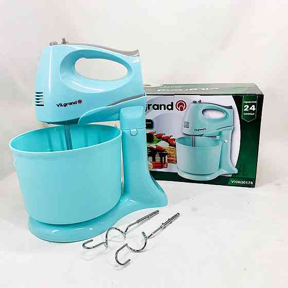 Міксер для замішування тіста ручний ViLgrand Кухонний міксер стаціонарний двовіночний ZM-66 Івано-Франківськ