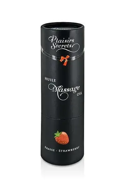 Масажна олія Plaisirs Secrets Strawberry (59 мл) з афродизіаками, їстівна, подарункова упаковка Львів - фото 3