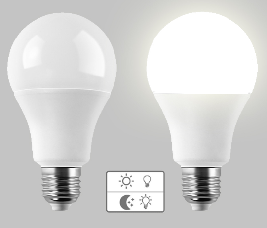 Лампа LED E27 9Вт с датчиком звука и света Киев