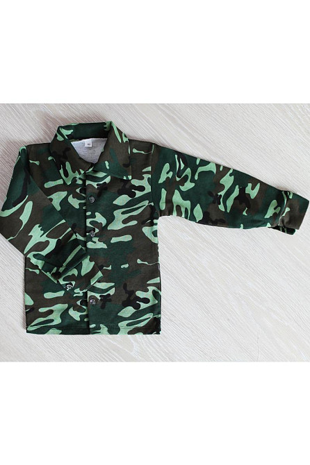 Сорочка для хлопчика, камуфляж 122-128 топ Крохатушка одяг Київ - фото 1