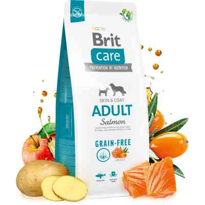 Сухий корм для собак Brit Care Dog Grain-free Adult для малих і середніх порід з лососем 1 кг (8595602558858) Вінниця