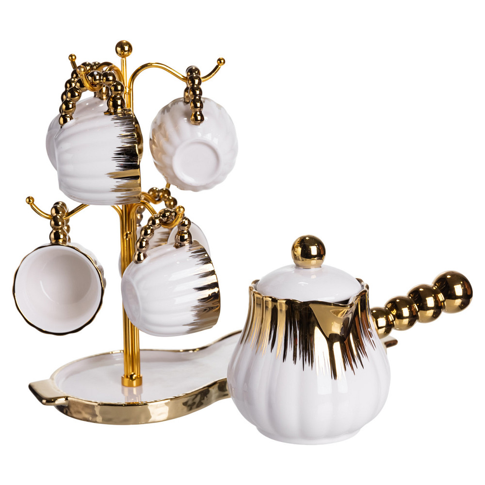 Yiwu Кавовий сервіз на підставці з туркою 450 (мл) 6 чашок по 90 (мл) подарунковий набір чашок Коломия - фото 6