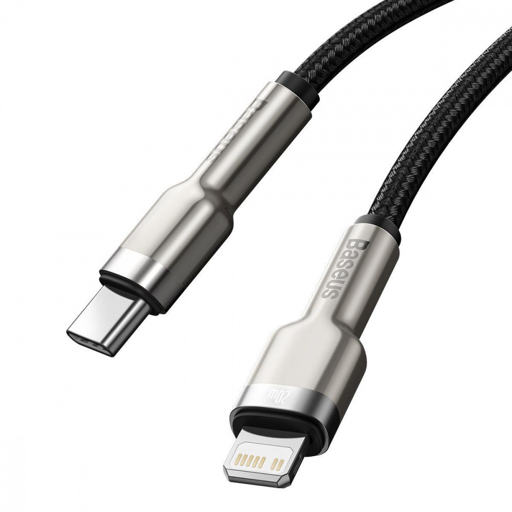 Кабель Baseus Cafule Metal Type-C to Lightning PD 20W 2м білий Львів - фото 6