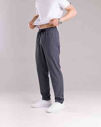 Однотонні базові чоловічі штани весна літо темно-сірі Pobedov Aero Київ