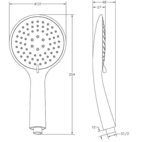 Душова лійка Topaz NF-2210-00 хром, пласт. 3-позиційна Київ