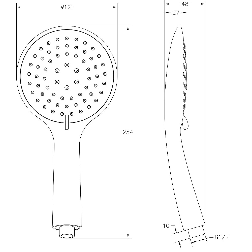 Душова лійка Topaz NF-2210-00 хром, пласт. 3-позиційна Київ - фото 6