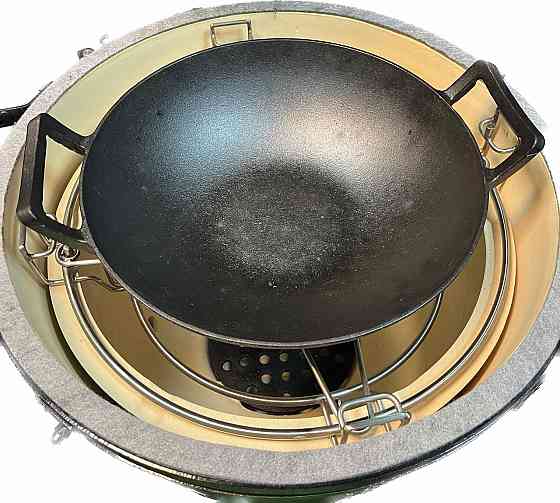 Комплект из камня, чугунной решетки и двухуровневой системы из нержавеющей стали для керамических грилей 47 см GRILLI 006035 Код: Ровно