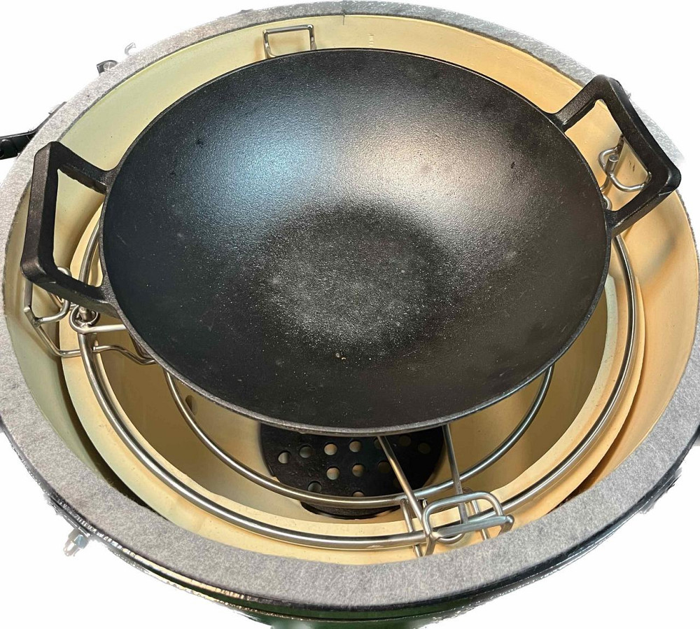 Комплект из камня, чугунной решетки и двухуровневой системы из нержавеющей стали для керамических грилей 47 см GRILLI 006035 Код: Ровно - изображение 6