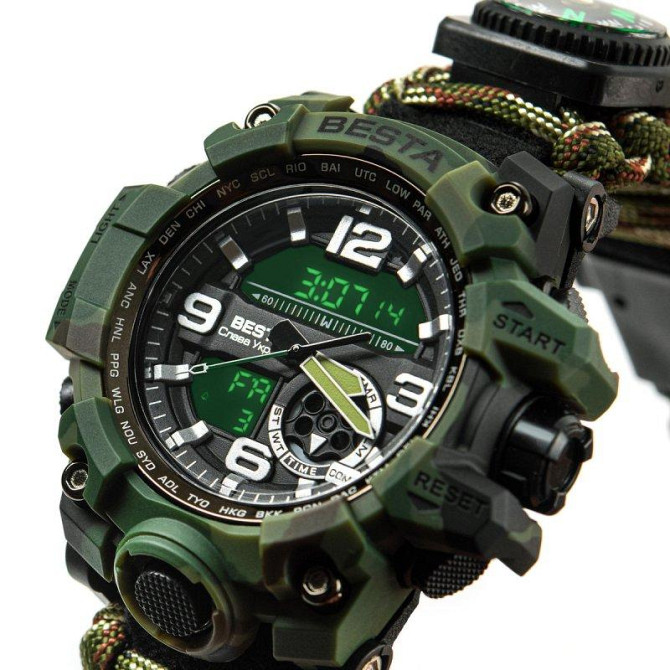 Чоловічий наручний годинник Besta Box Military Set​​​​​​​ з компасом + подарунковий набір Вінниця - фото 9
