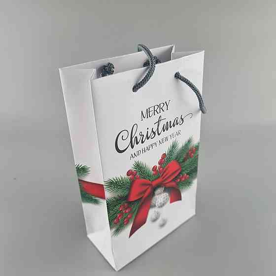 Пакеты новогодние ,бумажные ,подарочные , Малый 11/18/5 -004 (12 шт) Харьков