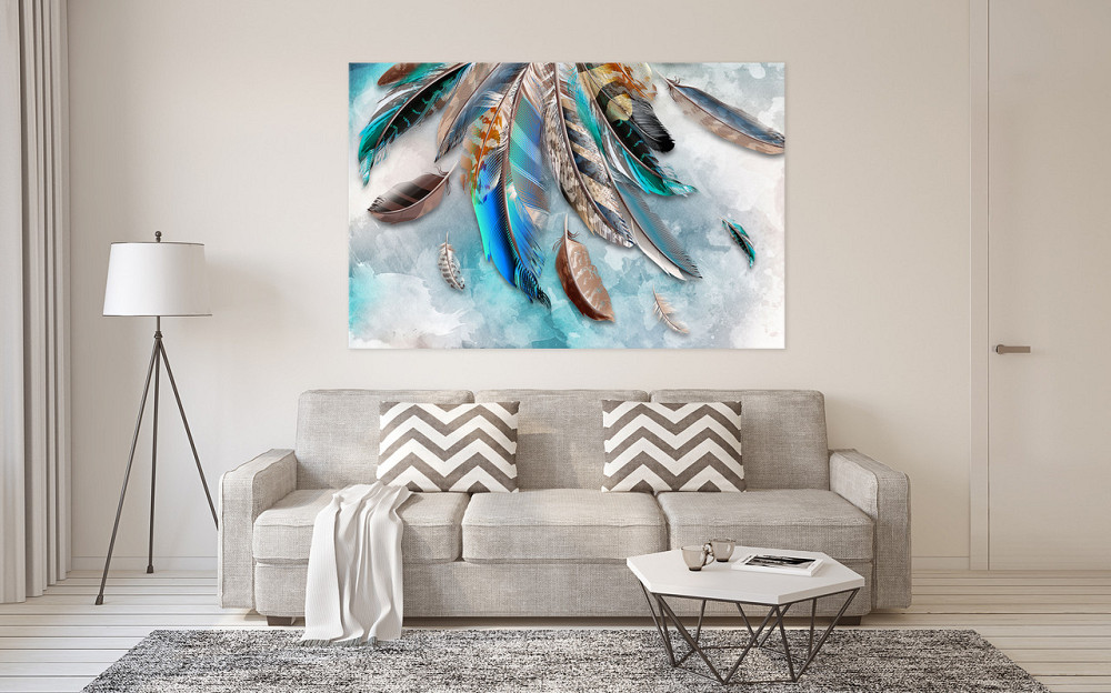 Картина холст в гостиную / спальню  Абстракція пір'я   MLP_16 40x80 см Киев - изображение 2