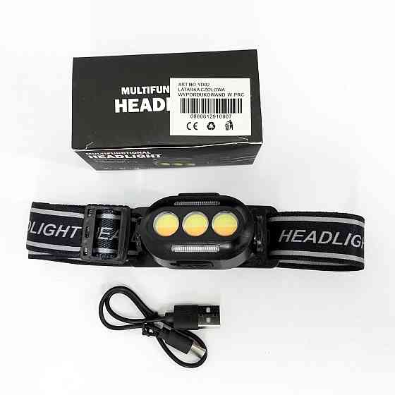 Легкий фонарик на голову YD02-COB, Фонарь налобный аккумуляторный светодиодный с зарядкой SQ-27 Львов
