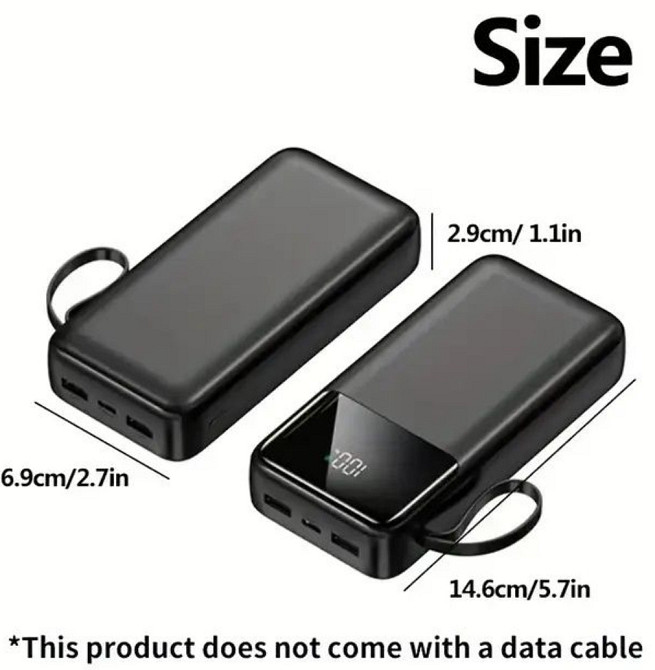 Павербанк Power Bank 20000 mAh с LED индикатором и быстрой зарядкой. Киев - изображение 1