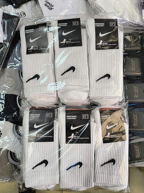 Жіночі шкарпетки високі з бавовни 3 штук Nike 3 41-44 Київ - фото 3