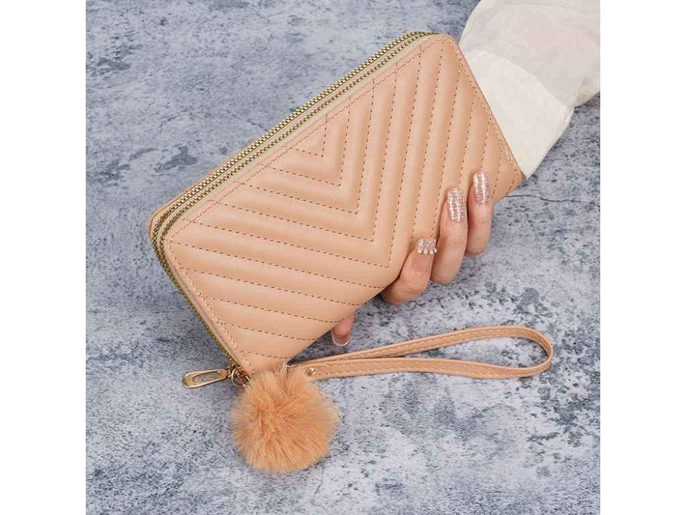 Кошелек женский 20*10*2см бежевый экокожа 698-6 ТМ КИТАЙ Киев - изображение 1