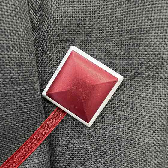 Магниты для штор и гардин Квадрат двусторонние набор 2 шт Красный с белым (81-278) Киев