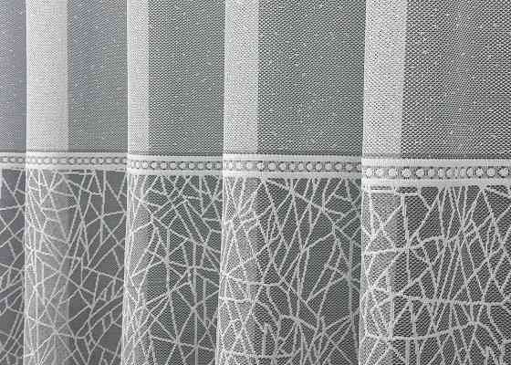 Тюль VR-Textil 1672т Жаккард Белый с серым 300х270 см (42-0686) Киев