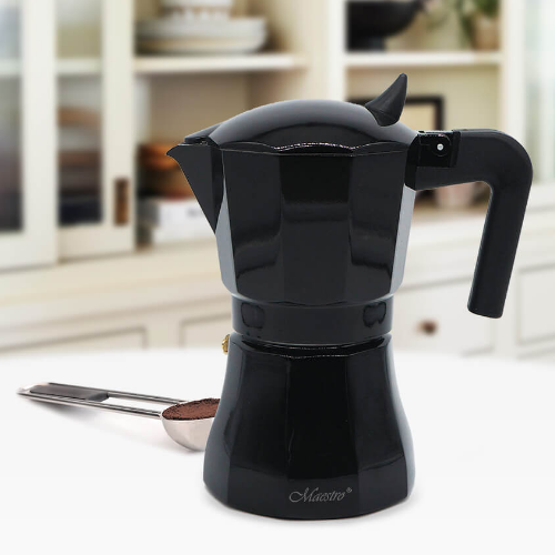 Кавоварка гейзерна 450мл (9 порцій) алюмінієва MR-1658-9 Espresso Moka Maestro Житомир - изображение 2