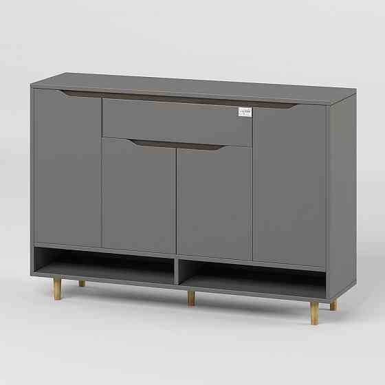 Тумба для обуви в прихожую LION Салливан Тумба-2 Антрацит (LION-041118) ТОП Днепр