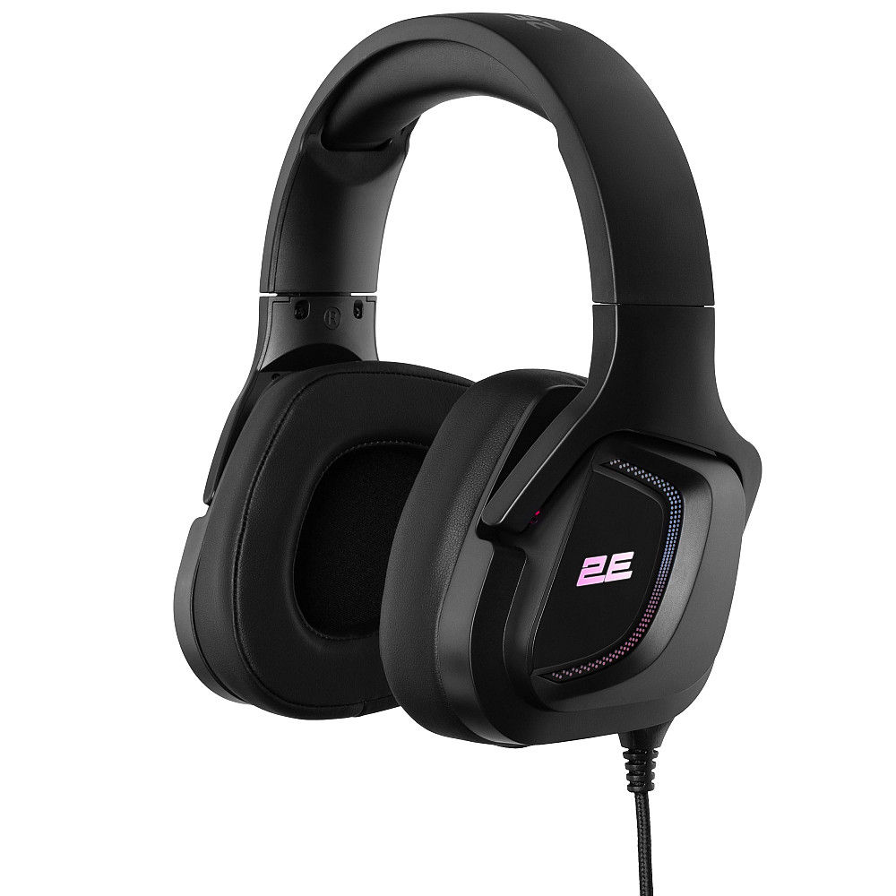 Гарнітура ігрова 2E GAMING HG340, mini-jack/dual 3.5мм, RGB, 2м, чорний Київ - фото 4