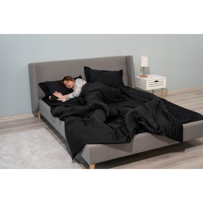 Пододеяльник Ardesto Mix&Match Premium 100% хлопок, сатин черный 160х220 см (ART1622DVL) Винница - изображение 3