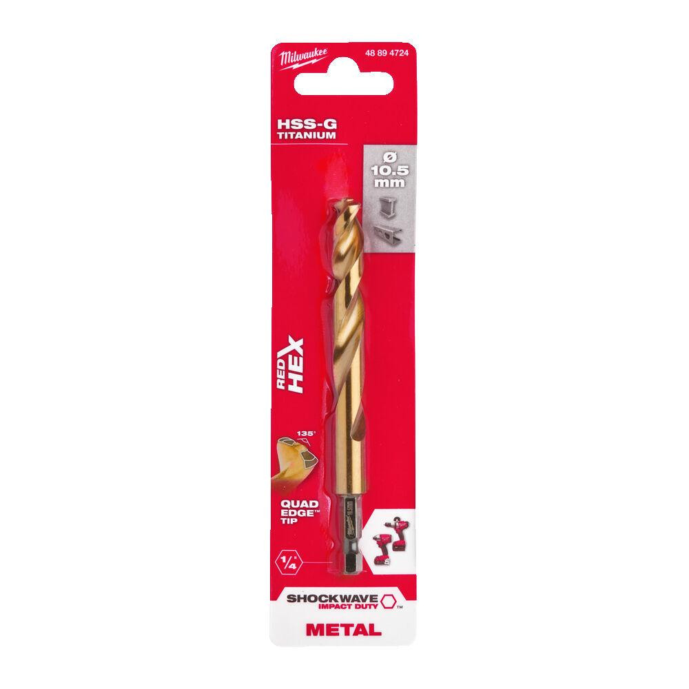 Свердло по металу RedHEX HSS-G TiN MILWAUKEE, діаметр 10,5мм Одеса - фото 1
