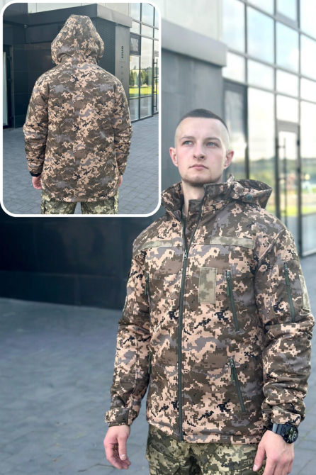 Армейская ветрозащитная куртка пиксель осенняя штурмовая водоотталкивающая куртка для военнослужащих   XL WAR Львов - изображение 1