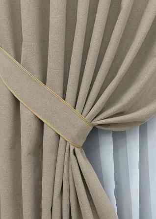 Преміум шторна тканина blackout 100%, двостороння, колекція “ASHEN NIGHT” колір бежевий 1853ш Київ