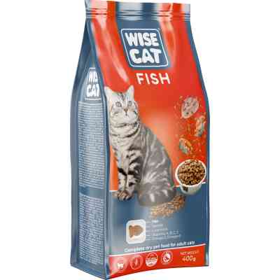 Сухий корм для кішок Wise Cat Fish 400 г (4820111141739) Вінниця